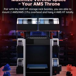 BIQU Panda Perch H2 AMS Stand Holder for Bambu-Lab H2D H2S H2C 3D Printers, AMS Stack to Hold 2 AMS/AMS 2 Pro, AMS HT Storage Stacks Compatible, Space