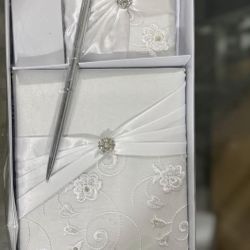 White Guestbook With Pen For Any Special Event