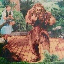 The Wizard of Oz tapestry blanket  throw cowardly lion( Put ‘em up)  Turner entertainment 46“ x 67“  New In Mafactured Bag 