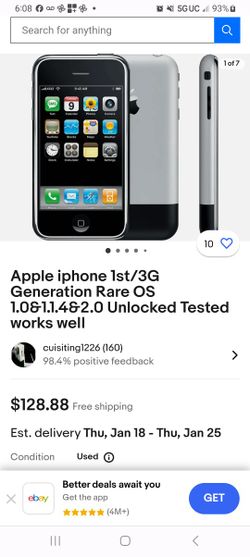 Qty 4 Vintage IPhone 1st Gen