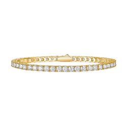 Fifty8 Gold Tone Moissanite Pave Bracelet, 925 Sterling Silver, Gravitational Pull