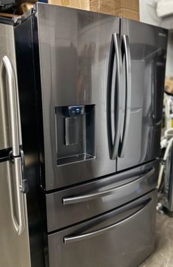 Dark stainless steel refrigerator