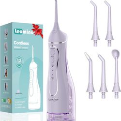 Water Dental Flosser Pick for Teeth, 300ML Portable Oral Irrigator Upgraded Tank Removable,IPX7 Waterproof, Rechargeable Travel Teeth Cleaner, Profess