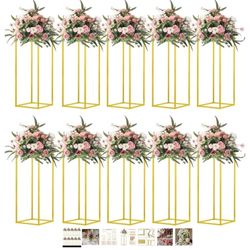  Column Vases Gold Centerpieces