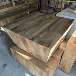 Mango Wood Square End Table