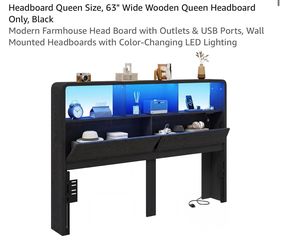 Wide Wooden Queen Headboard