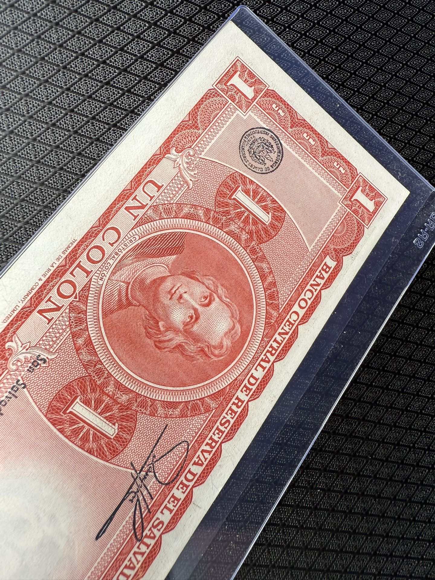 Billete De El Salvador, Un Colón De 1972
