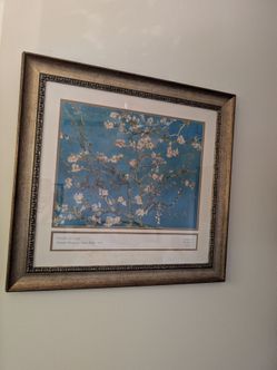 Van Gogh "Almond Blossoms" Framed Art Print - 29x31