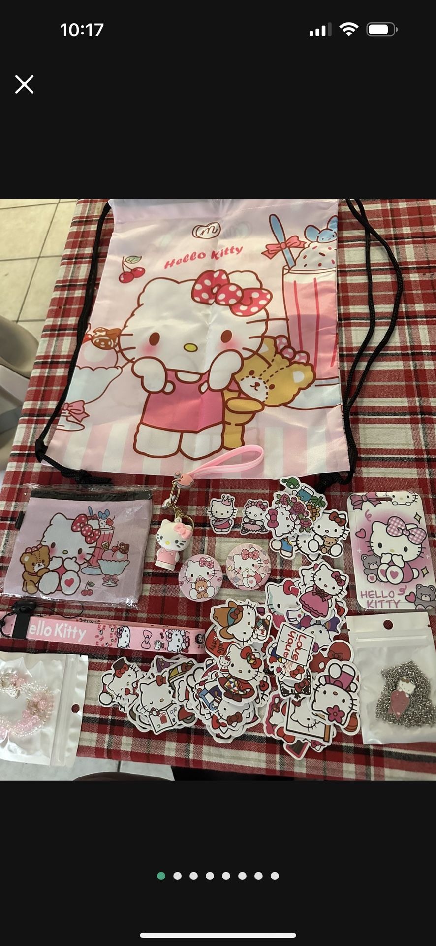 New hello Kitty, backpack with all accessories included