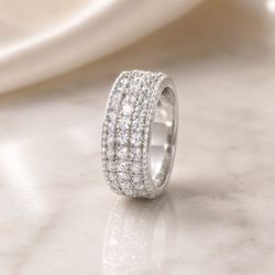 Stainless steel fashion wedding band size 8