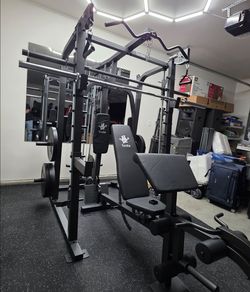 Smith Machine 2001 | Multi-Use Adj Bench | Gym Equipment | Fitness | Squat Rack | Excercise |🔴WEIGHTS AND BARBELL SOLD SEPARATELY 🔴 FREE DELIVERY 🚚