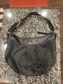 Black Coach Medium Size Hobo Bag