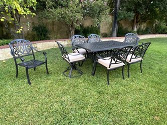 Cast Aluminum Patio Dining Set with 8 Chairs