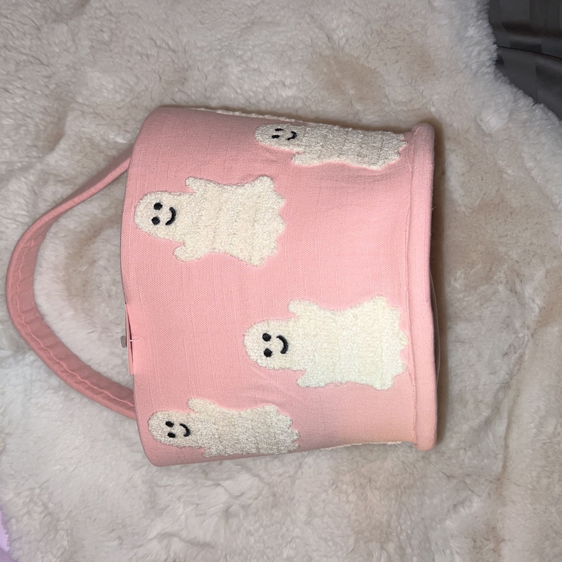 Pink ghost Treat basket