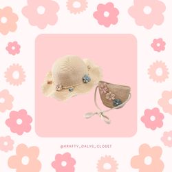 Kids Straw hat 👒 And Purse Sets