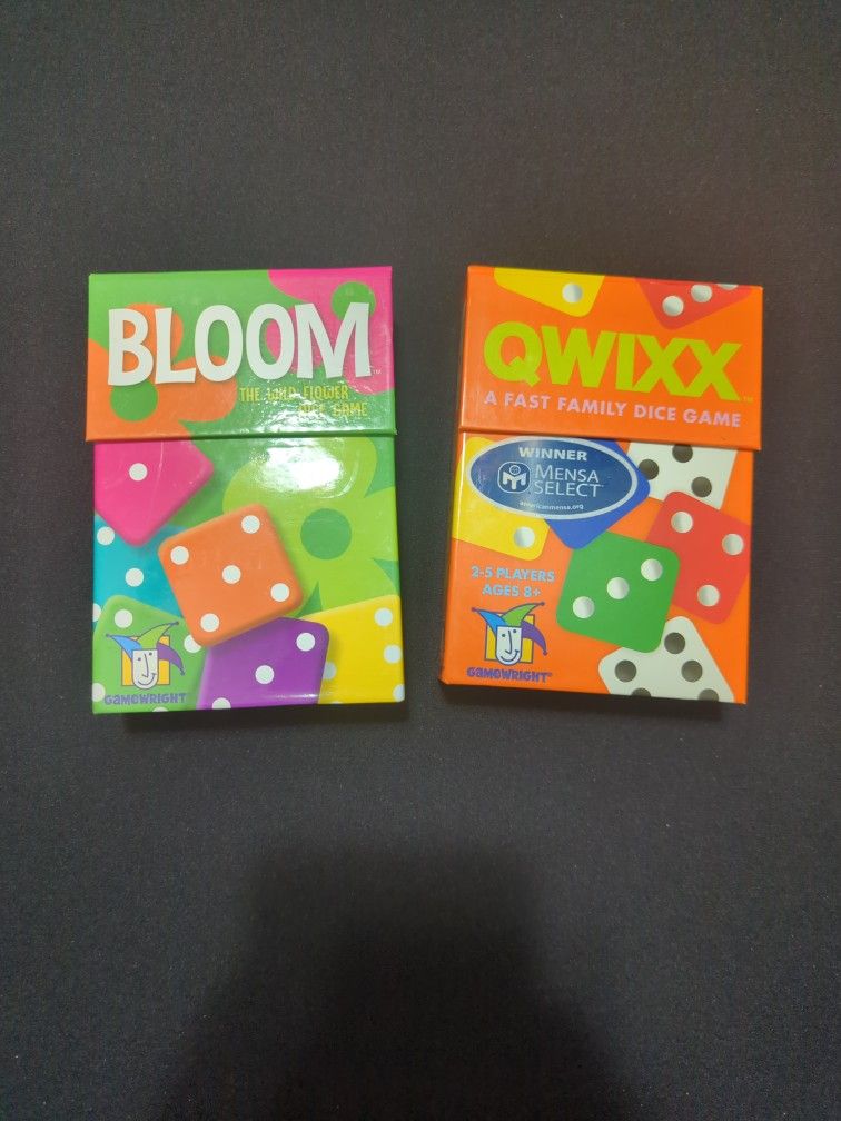 Bloom and Qwixx Board Games - $15
