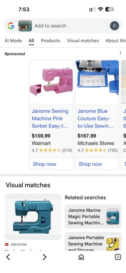 Janome Marine Magic sewing machine 10 Stitch compact 179 Retail