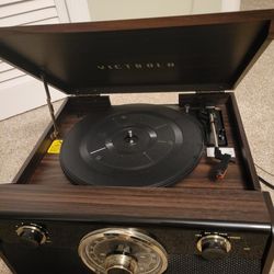 Victrola Record Player + Records