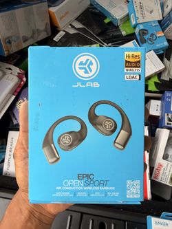 JLab Epic Open Sport Wireless Bluetooth Running Earbuds, Open Box, Brand New