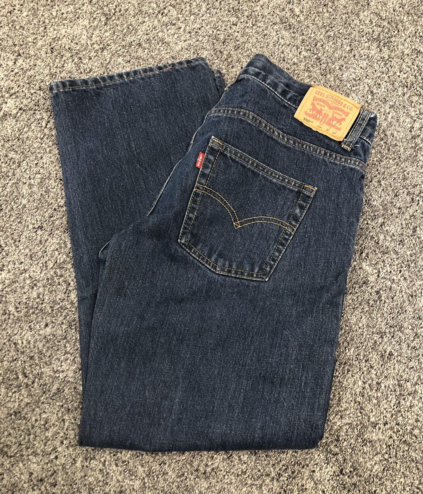 Youth Levi's 550 Relaxed Jeans SZ 11 Husky W31 L27 Straight Leg