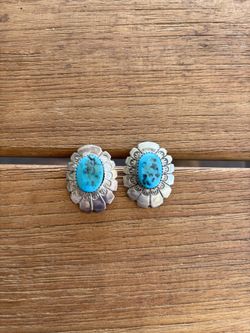 JB Sterling Turquoise And Silver Earrings