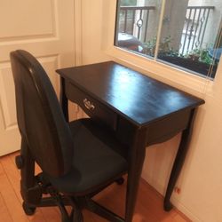Wooden Desk With Chair 