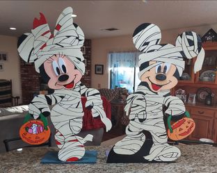 Mickey and Minnie Mummy Halloween Decorations