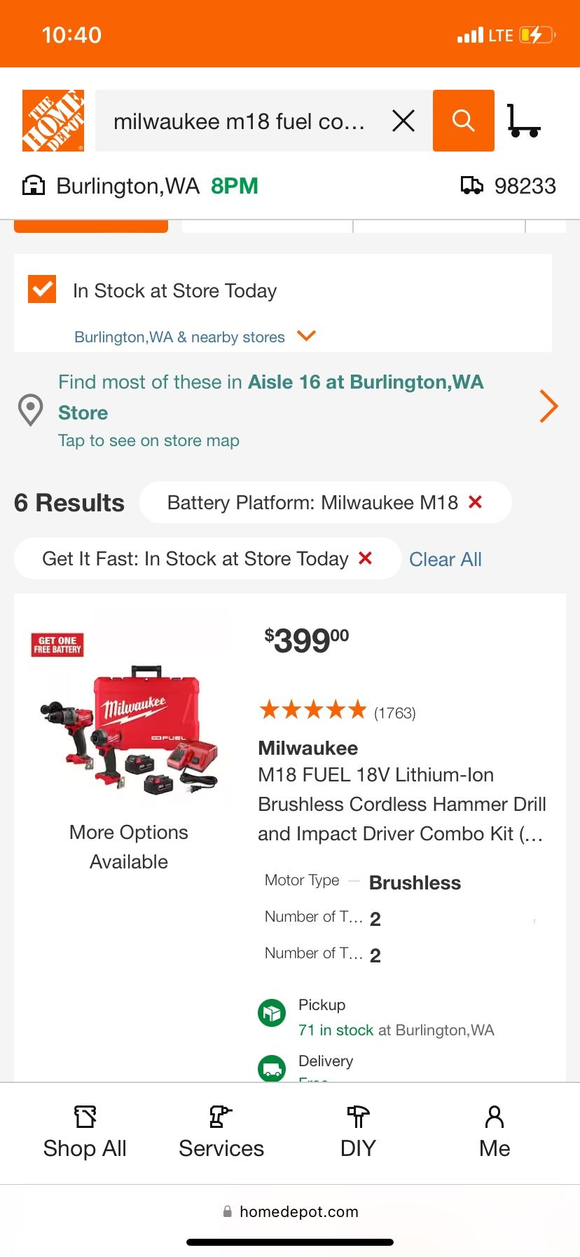 Milwaukee Combo Unopened Retail $399