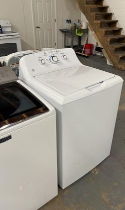 GE Top Load Washer – White, Knob Controls