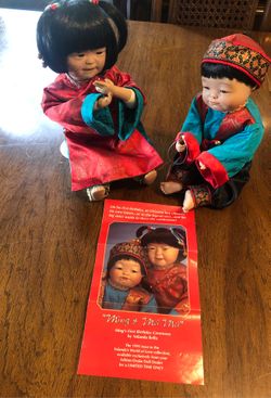 1994 world of love Ming and Mei-Mei porcelain dolls