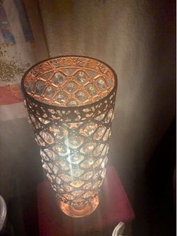 2 stunning rose gold lamps