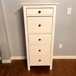 IKEA 5 drawer dresser - stained white