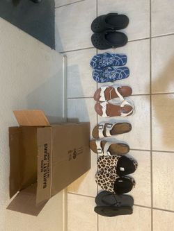 6 pairs of shoes