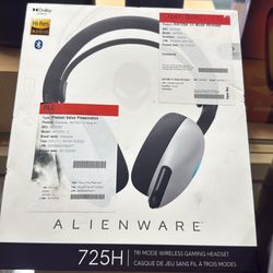 Alienware Tri-Mode Wireless Gaming Headset AW725H - Wired/Wireless, Bluetooth 5.3, Audio Output - 20 Hz, Mini-Phone (3.5mm), Battery Talk Time Up to 5