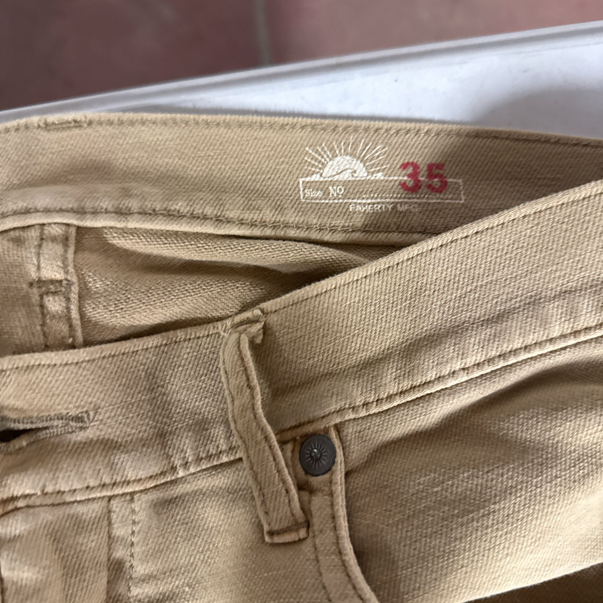 Men’s Faherty pants size 35