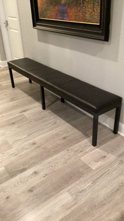 Leather top bench