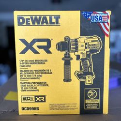DEWALT 20V MAX XR Cordless Brushless 3-Speed 1/2 in. Hammer Drill (Tool Only)