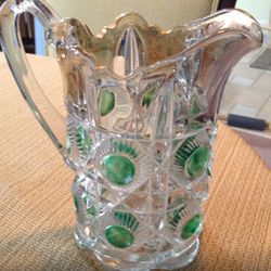 Antique EAPG Lem Pitcher US Glass 1900’s Late Victorian Pitcher