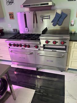 Commercial gas or propane restaurant stove