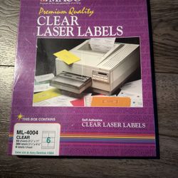 MACO CLEAR LASER LABELS, PREMIUM QUALITY, ML – 4004