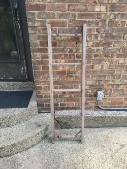 Rustic ladder decor barnyard