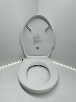 Elongated Bidet Toilet Seat with Soft-Close Lid, Self-Cleaning Dual Nozzles
