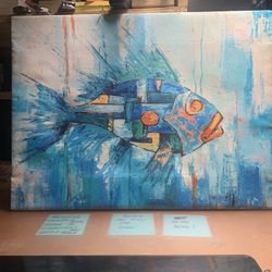 Tropical Fish On Canvas