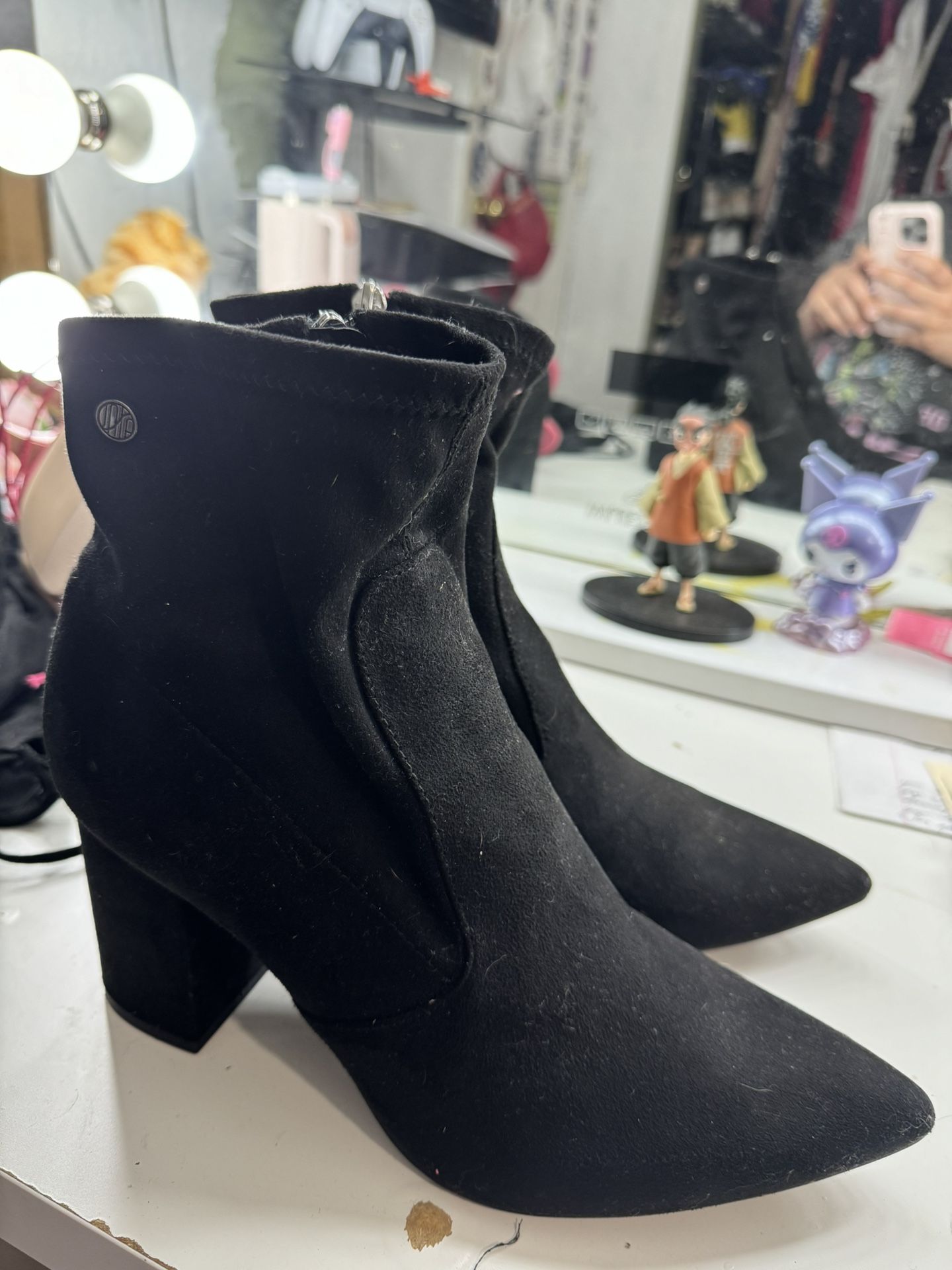 Black Suede Bootie