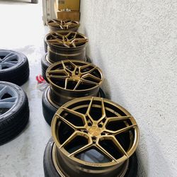 Rohana RFX11 Brush Bronze 19x8.5 front 19x9.5 rear bolt pattern 5x114.3 Offset 35mm front 40mm rear