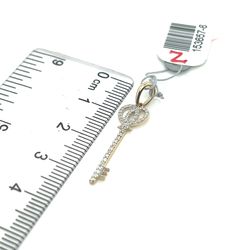 10kt Gold Diamond Key Pendant .20ctw 0.60grams 153657 6