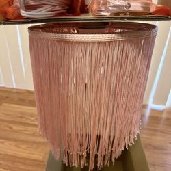 Pink Fringe Plug In Pendant Light Room Decor