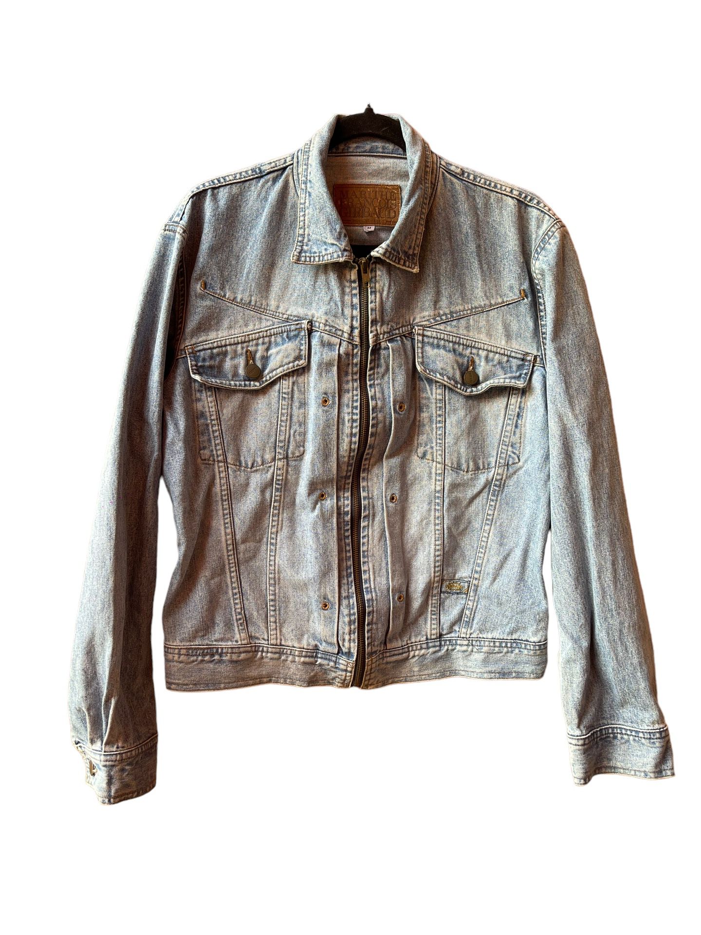 Vintage 90s Marithe Francois GIRBAUD Denim Jacket Size Medium USA 