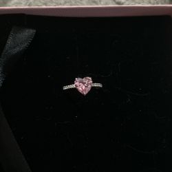 Pink Pandora Heart Ring