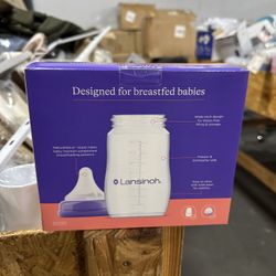 Lansinoh Anti-Colic Baby Bottles for Breastfeeding Babies, Formula Feeding, Breast Milk Storage - Slow Flow Nipples (Size 2S) - 5oz/3pk